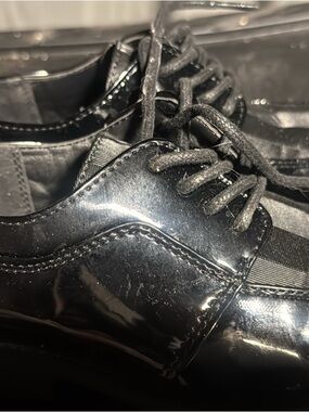 Kids Black Patent Dress Oxfords - Classic Lace-Up